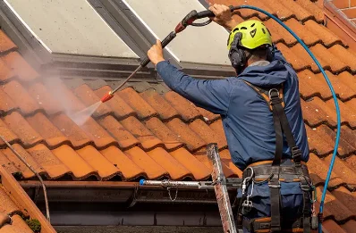 Démoussage et hydrofuge de toiture à Elven